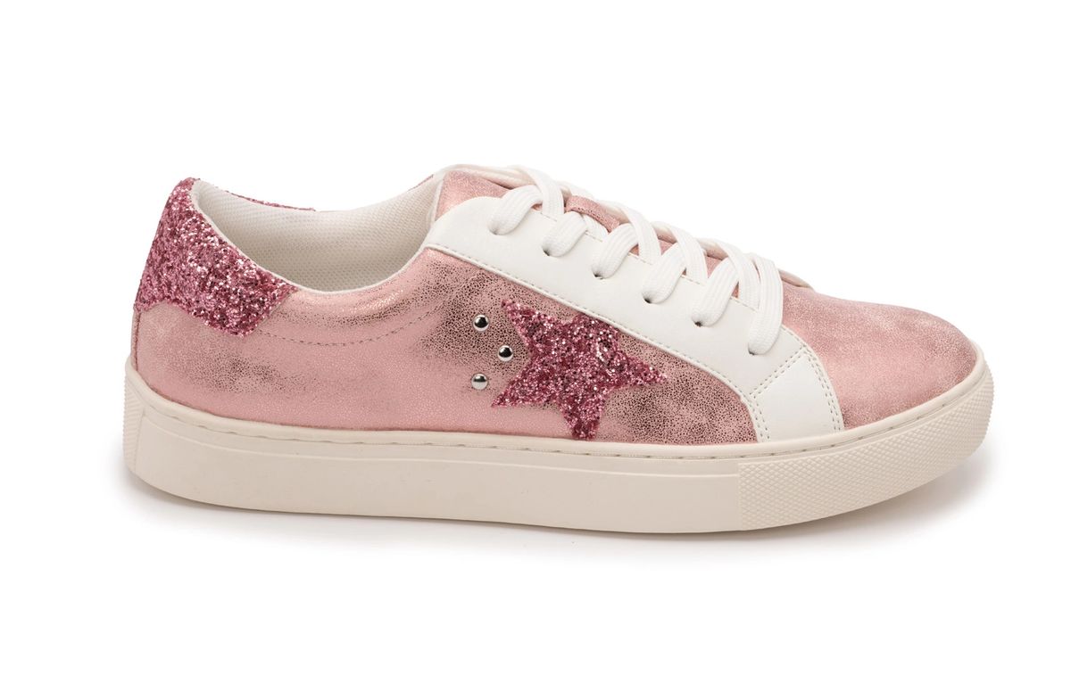 Corkys Pink Metallic Glitter Supernova Sneaker Shoes
